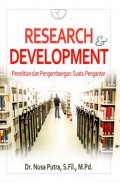 Research & Development : Penelitian Dan Pengembangan Suatu Pengantar